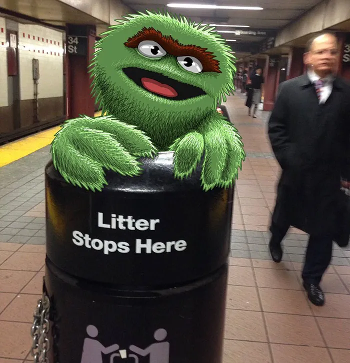 Artist Adds Monsters Next To Strangers On The Subway