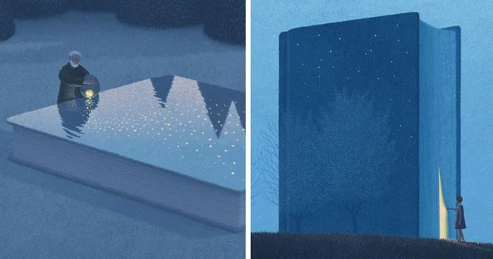 Surreal Illustrations For Book Lovers By Korean Artist Jungho Lee