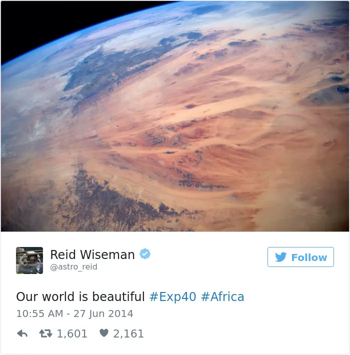 Astronaut's Tweets From Space Show That It's The Best Job In The World (119 Pics)