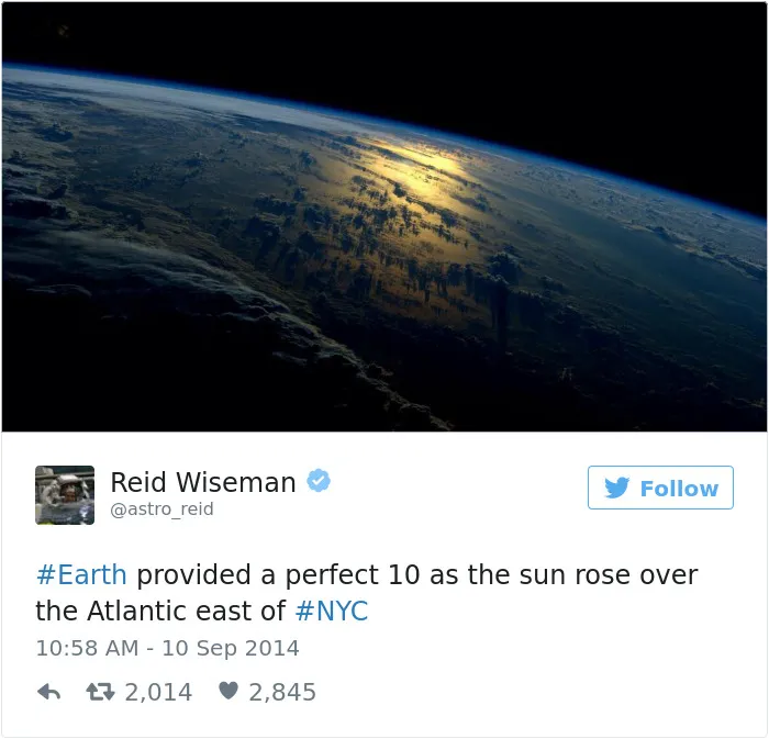 Astronaut's Tweets From Space Show That It's The Best Job In The World (119 Pics)