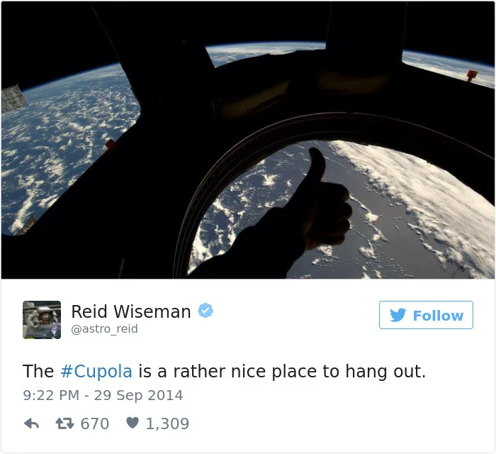 Astronaut's Tweets From Space Show That It's The Best Job In The World (119 Pics)