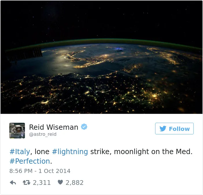 Astronaut's Tweets From Space Show That It's The Best Job In The World (119 Pics)