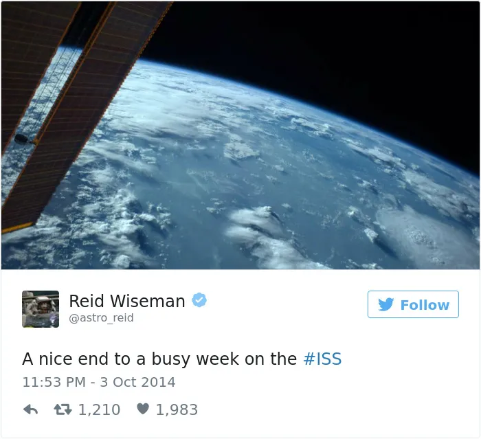 Astronaut's Tweets From Space Show That It's The Best Job In The World (119 Pics)