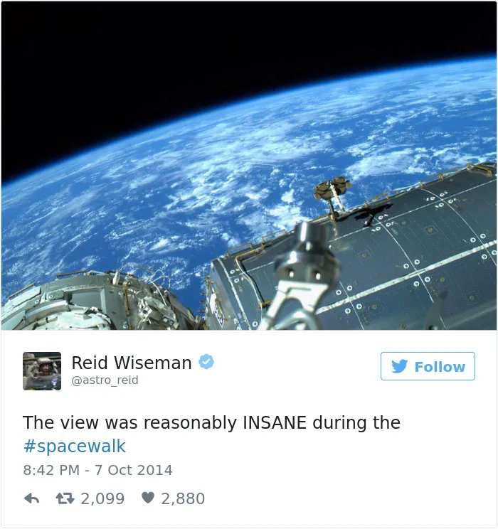 Astronaut's Tweets From Space Show That It's The Best Job In The World (119 Pics)