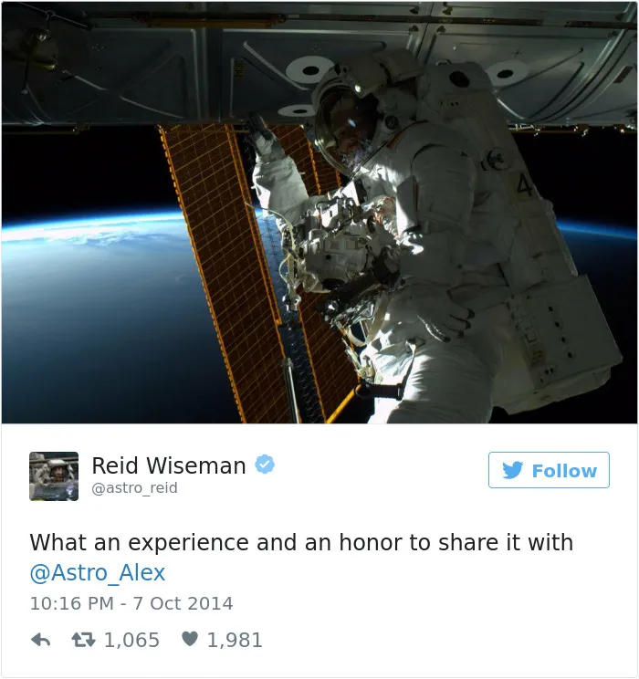 Astronaut's Tweets From Space Show That It's The Best Job In The World (119 Pics)
