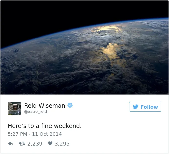 Astronaut's Tweets From Space Show That It's The Best Job In The World (119 Pics)