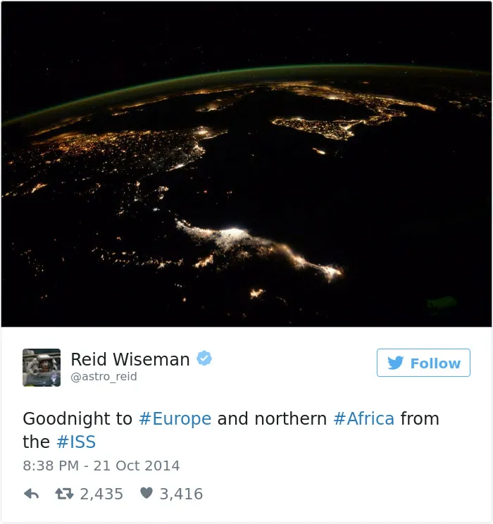 Astronaut's Tweets From Space Show That It's The Best Job In The World (119 Pics)