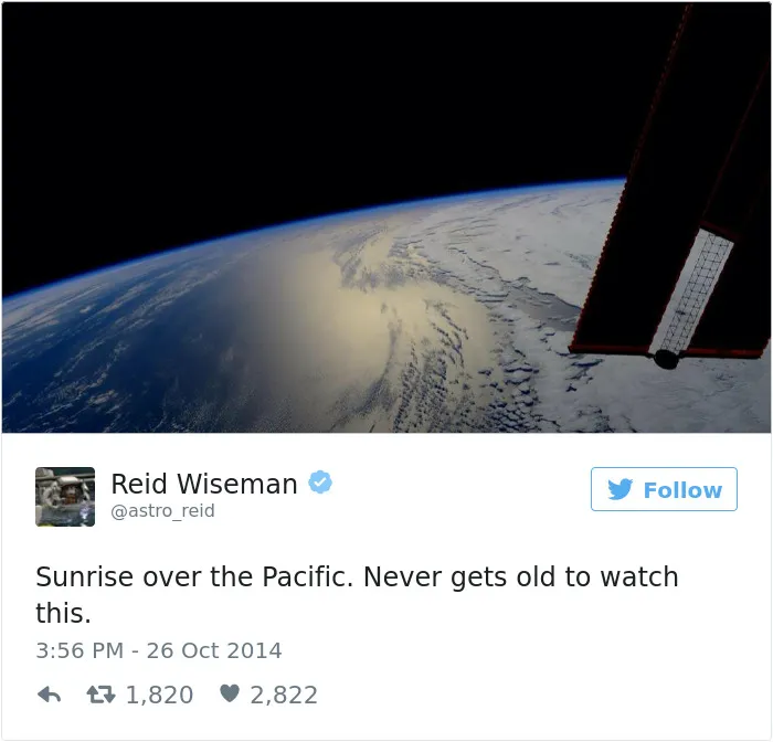 Astronaut's Tweets From Space Show That It's The Best Job In The World (119 Pics)