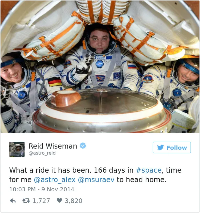 Astronaut's Tweets From Space Show That It's The Best Job In The World (119 Pics)