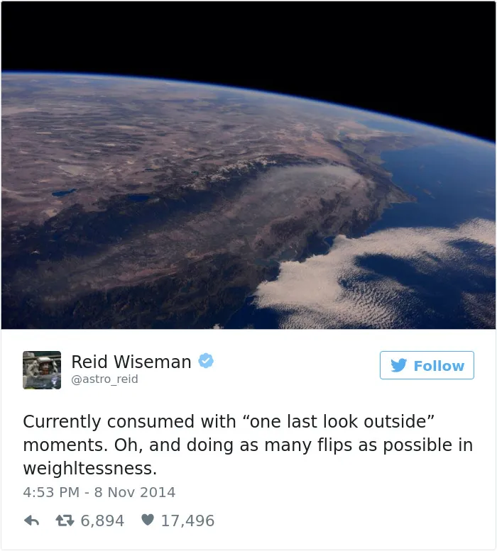 Astronaut's Tweets From Space Show That It's The Best Job In The World (119 Pics)