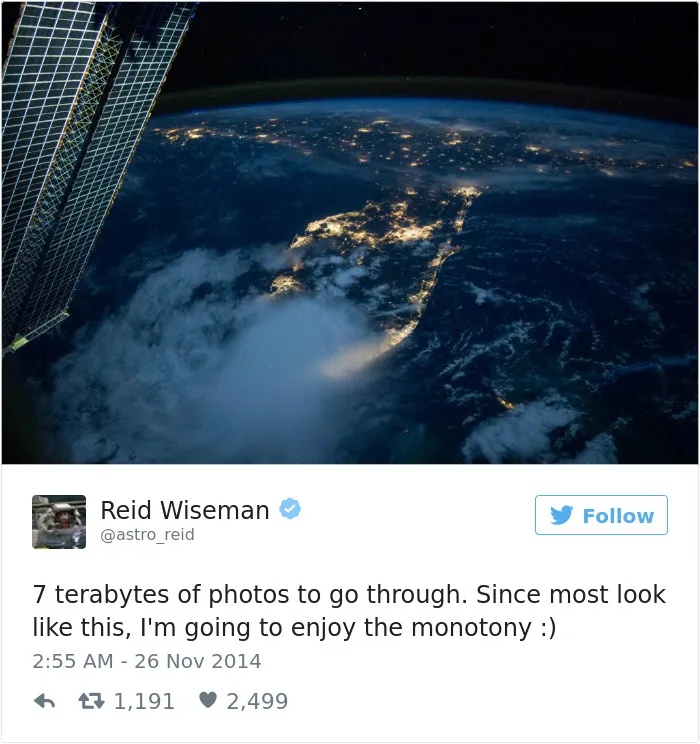Astronaut's Tweets From Space Show That It's The Best Job In The World (119 Pics)