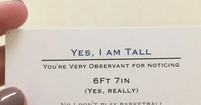 Super Tall 17-Year-Old Is Handing Out Business Cards To People Who Won’t Stop Asking About His Height
