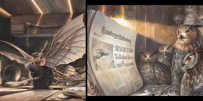 Illustrations Of The Incredible Adventures Of A Flying Mouse