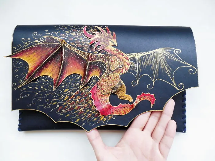 I Use Hand Cut Designs And 3D Collage Techniques To Create Unique Leather Bags