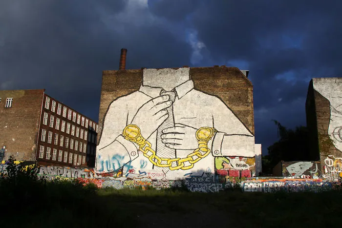 Blu Mural On An Old Abandoned Factory In Cuvrystraße In Kreuzberg