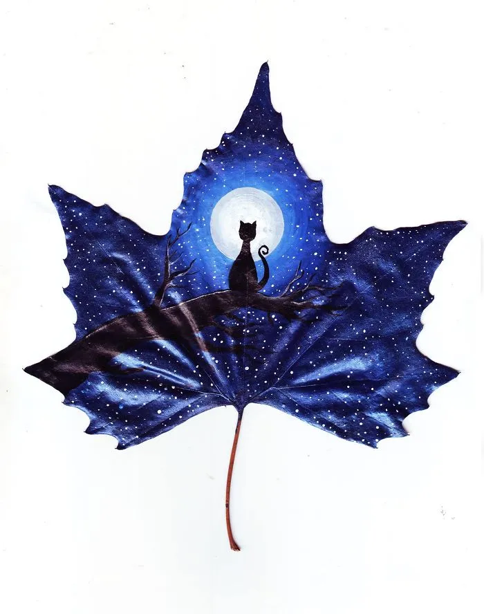 33 Fallen Leaves: Georgian Couple Uses Fallen Leaves To Create Out-Of-This-World Art