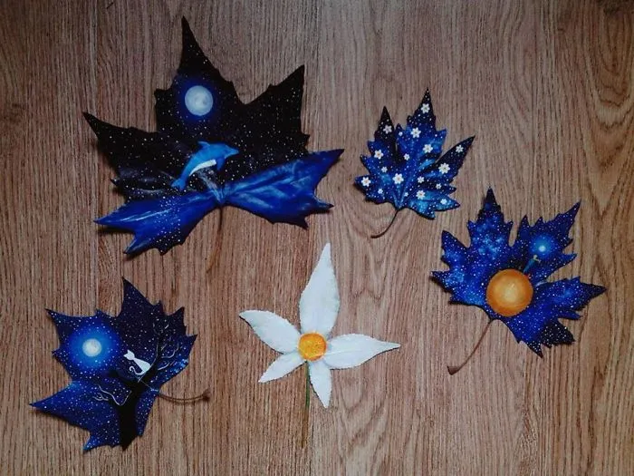 33 Fallen Leaves: Georgian Couple Uses Fallen Leaves To Create Out-Of-This-World Art