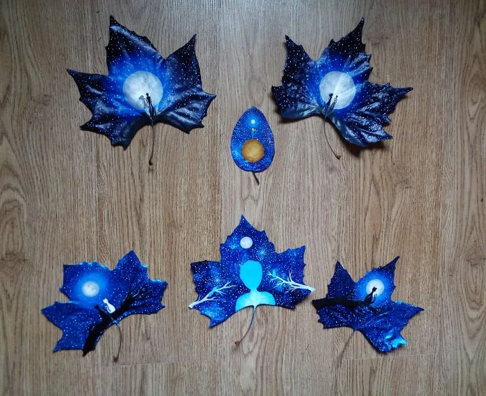 33 Fallen Leaves: Georgian Couple Uses Fallen Leaves To Create Out-Of-This-World Art