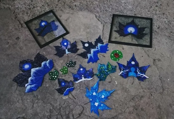 33 Fallen Leaves: Georgian Couple Uses Fallen Leaves To Create Out-Of-This-World Art