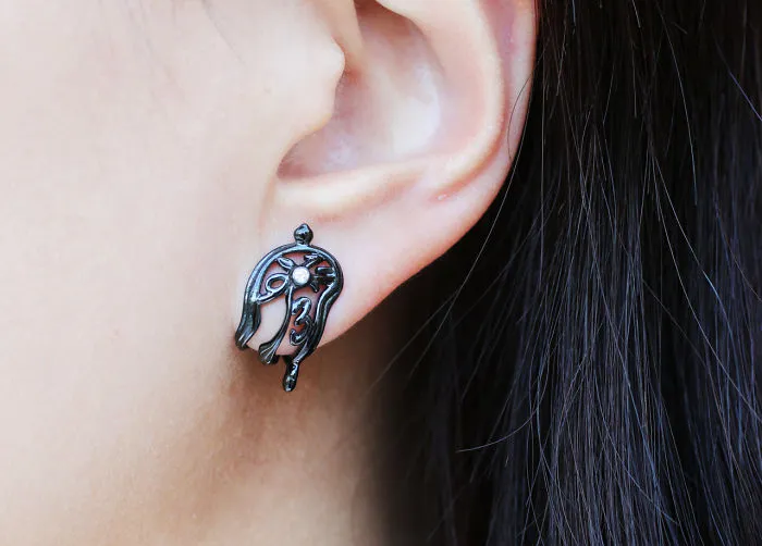 3d Printed Melting Clock Earrings