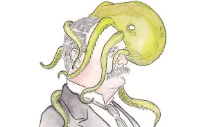 I Drew Portraits Of Every U.S. Vice President With An Octopus On His Head