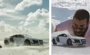 Audi Asks Photographer To Photograph Their $160,000 Sports Car, He Uses $40 Miniature Toy Car Instead