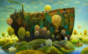 Cracking Fantasy Ships In Oil Paintings By Lithuanian Artist Modestas Malinauskas