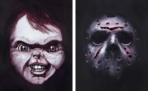 I Used Wine To Paint These Slasher Film Tributes