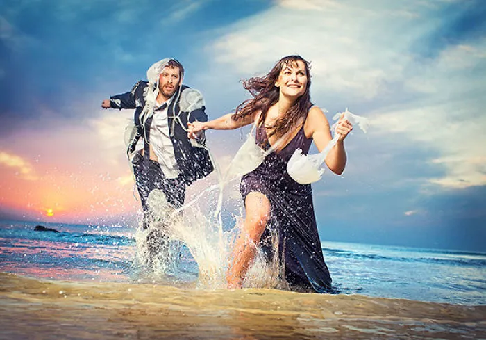 Surrealistic Photoshoot In The Sea