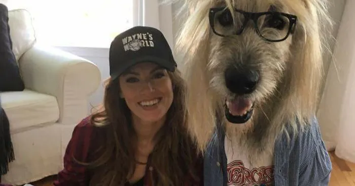 Woman And Her Dog Dress Like Wayne’s World Characters for Halloween, Totally Nails It