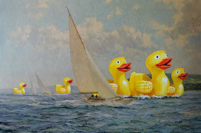 I Add Pop-Culture Characters Into Old Thrift-Store Paintings