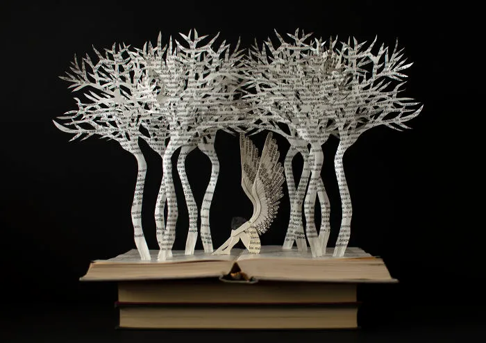 I Upcycle Old Books By Turning Them Into Magical Sculptures