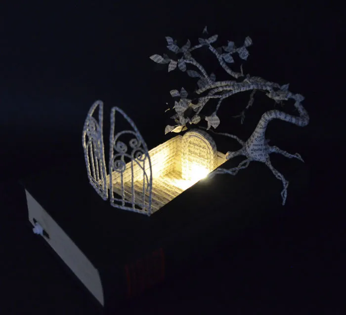 I Upcycle Old Books By Turning Them Into Magical Sculptures