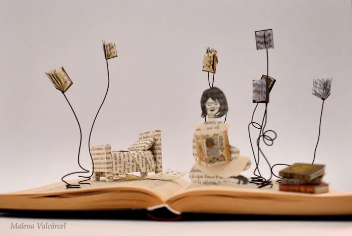 I Upcycle Old Books By Turning Them Into Magical Sculptures