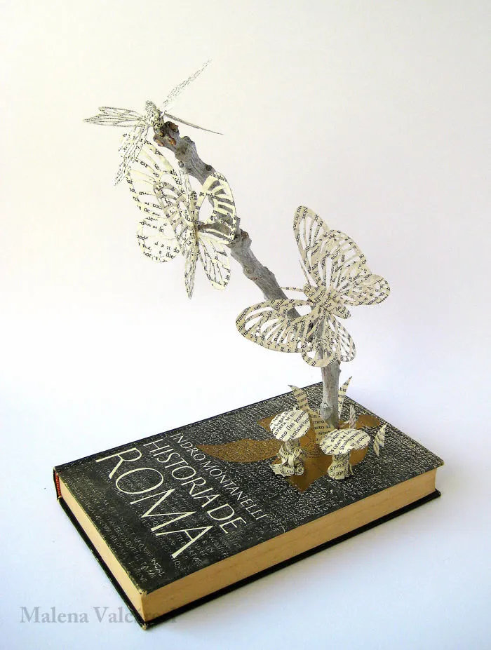 I Upcycle Old Books By Turning Them Into Magical Sculptures