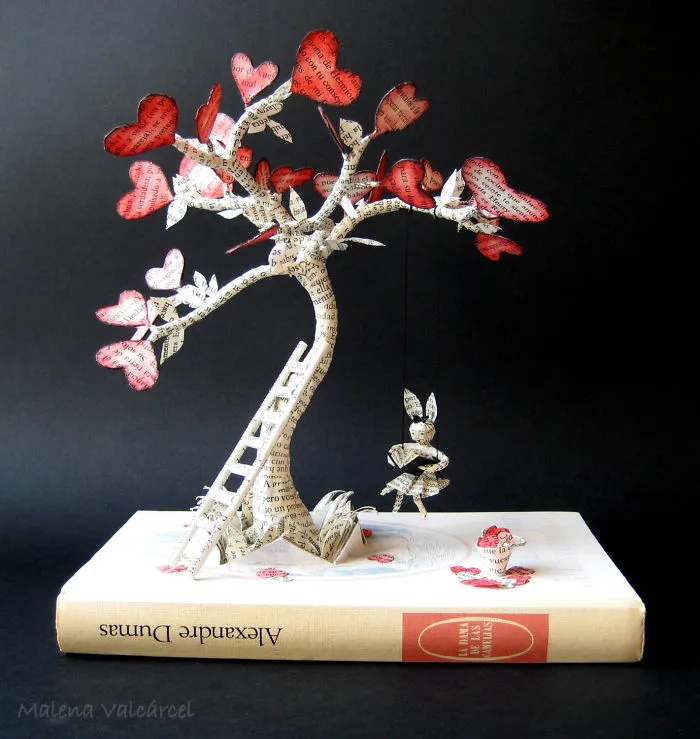 I Upcycle Old Books By Turning Them Into Magical Sculptures