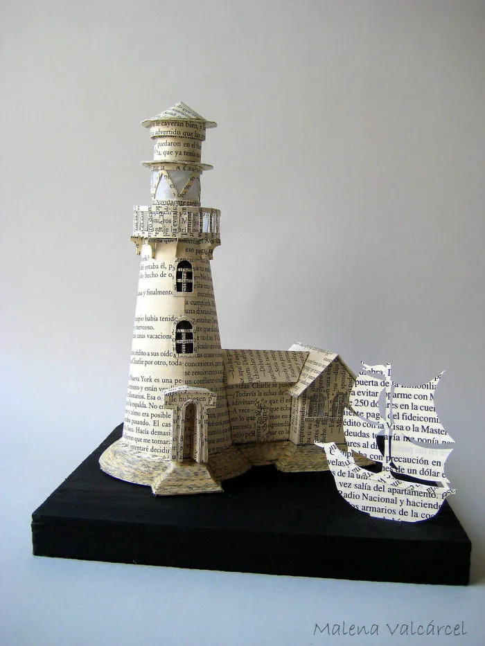 I Upcycle Old Books By Turning Them Into Magical Sculptures