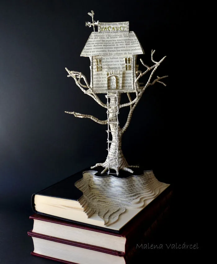I Upcycle Old Books By Turning Them Into Magical Sculptures