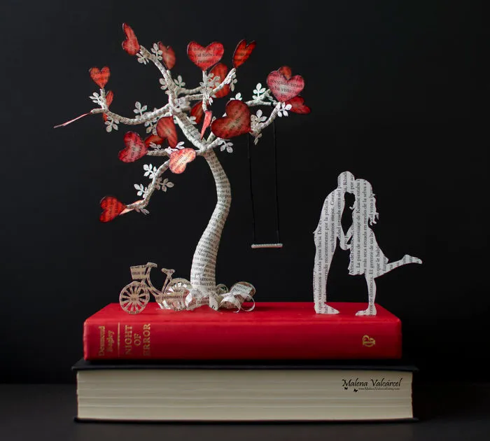 I Upcycle Old Books By Turning Them Into Magical Sculptures