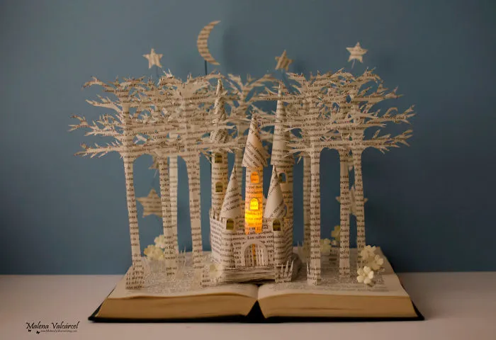 I Upcycle Old Books By Turning Them Into Magical Sculptures
