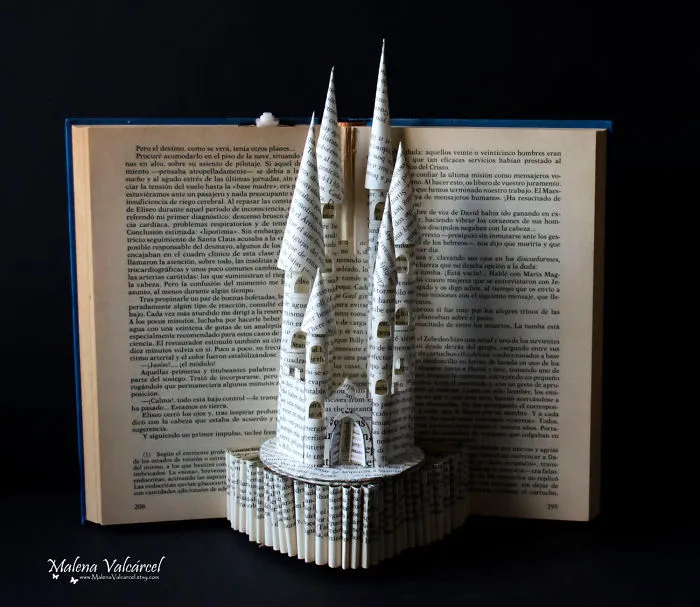 I Upcycle Old Books By Turning Them Into Magical Sculptures