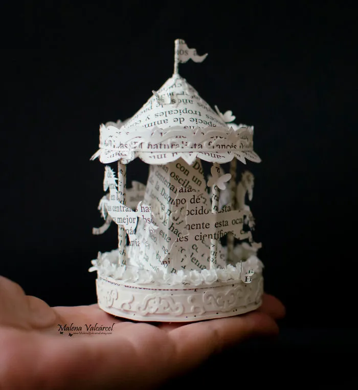 I Upcycle Old Books By Turning Them Into Magical Sculptures