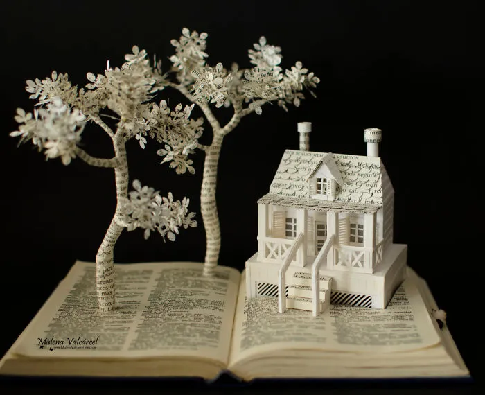 I Upcycle Old Books By Turning Them Into Magical Sculptures