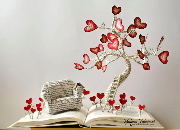 I Upcycle Old Books By Turning Them Into Magical Sculptures