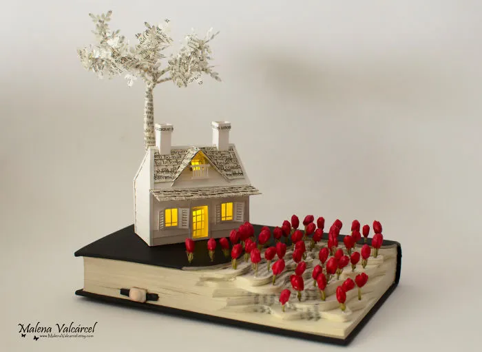 I Upcycle Old Books By Turning Them Into Magical Sculptures