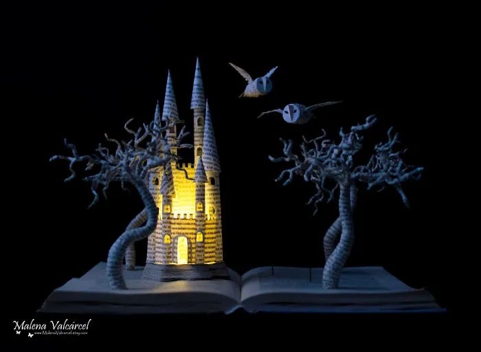 I Upcycle Old Books By Turning Them Into Magical Sculptures