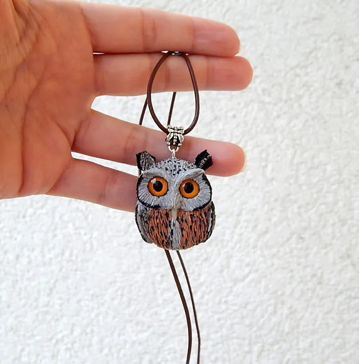 I Made This Eagle Owl Pendant Out Of Clay