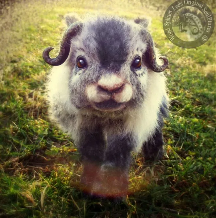 Poseable Fantasy Baby Muskox