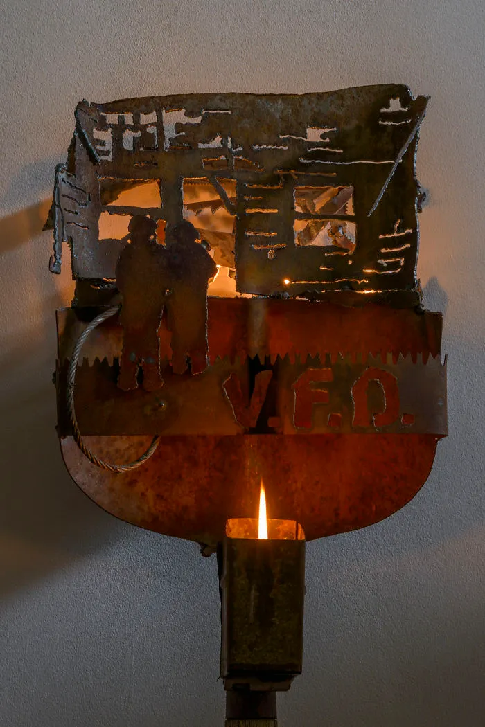 This Shovel Was Inspired By A Recent Practice Burn By The Local Volunteer Fire Department, Of The House Across From My Welding Shop