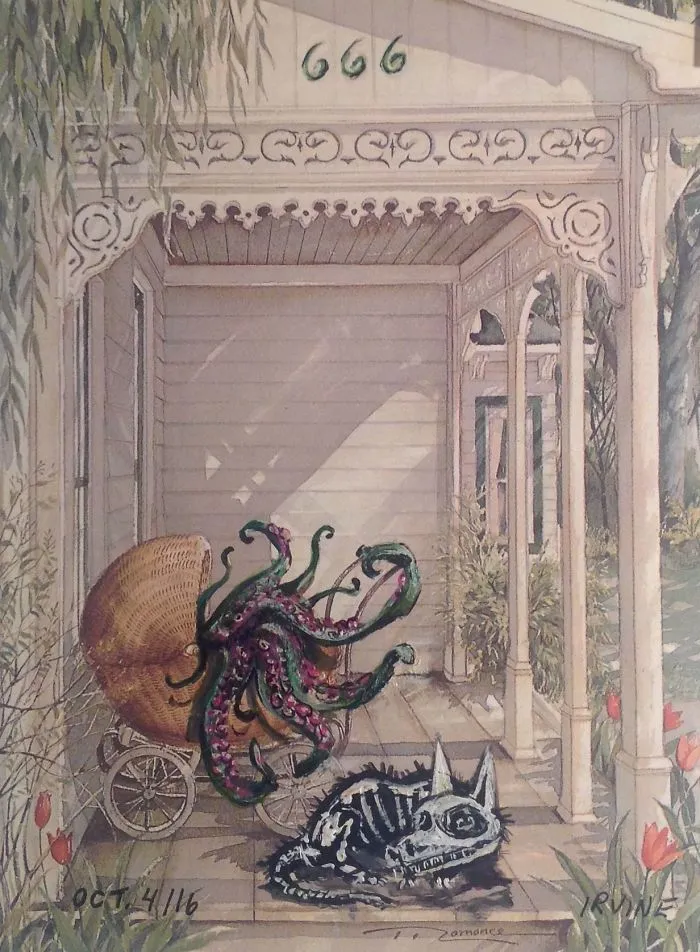 I Add Pop-Culture Characters Into Old Thrift-Store Paintings